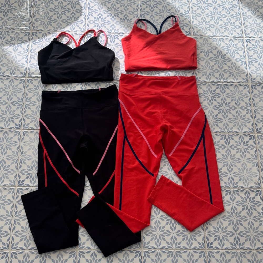 Old Navy Active Power Soft Matching Sets - Black and Red